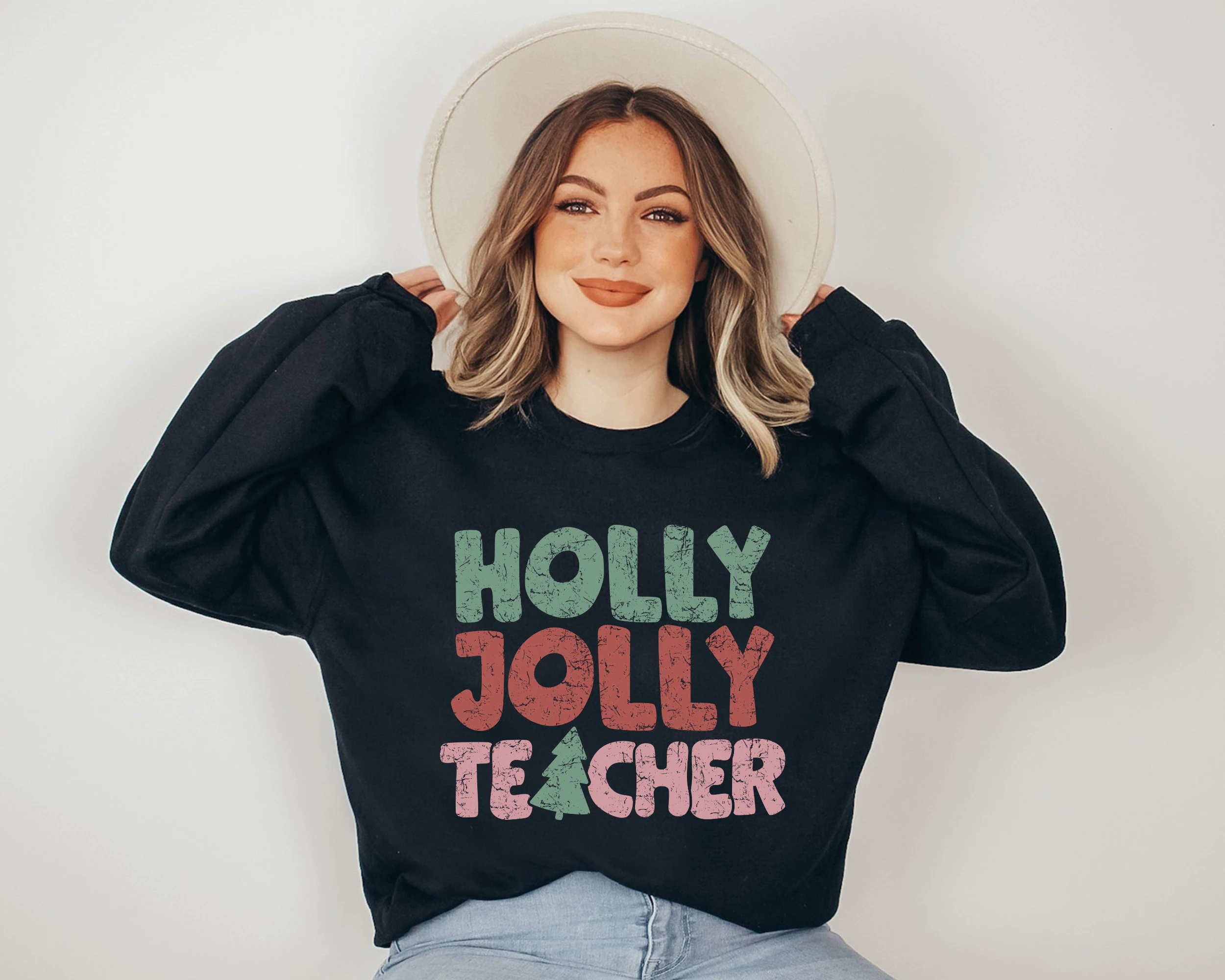 Holly Jolly Teacher Sweatshirt